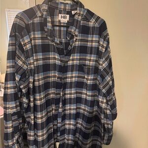 Men's Blue Plaid Shirt